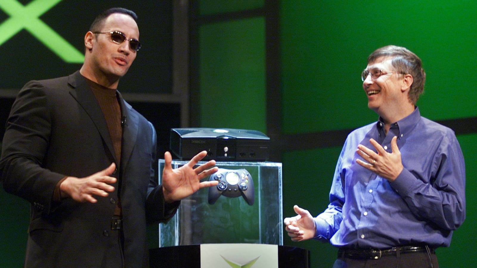 Xbox Reveal The Rock and Bill Gates 