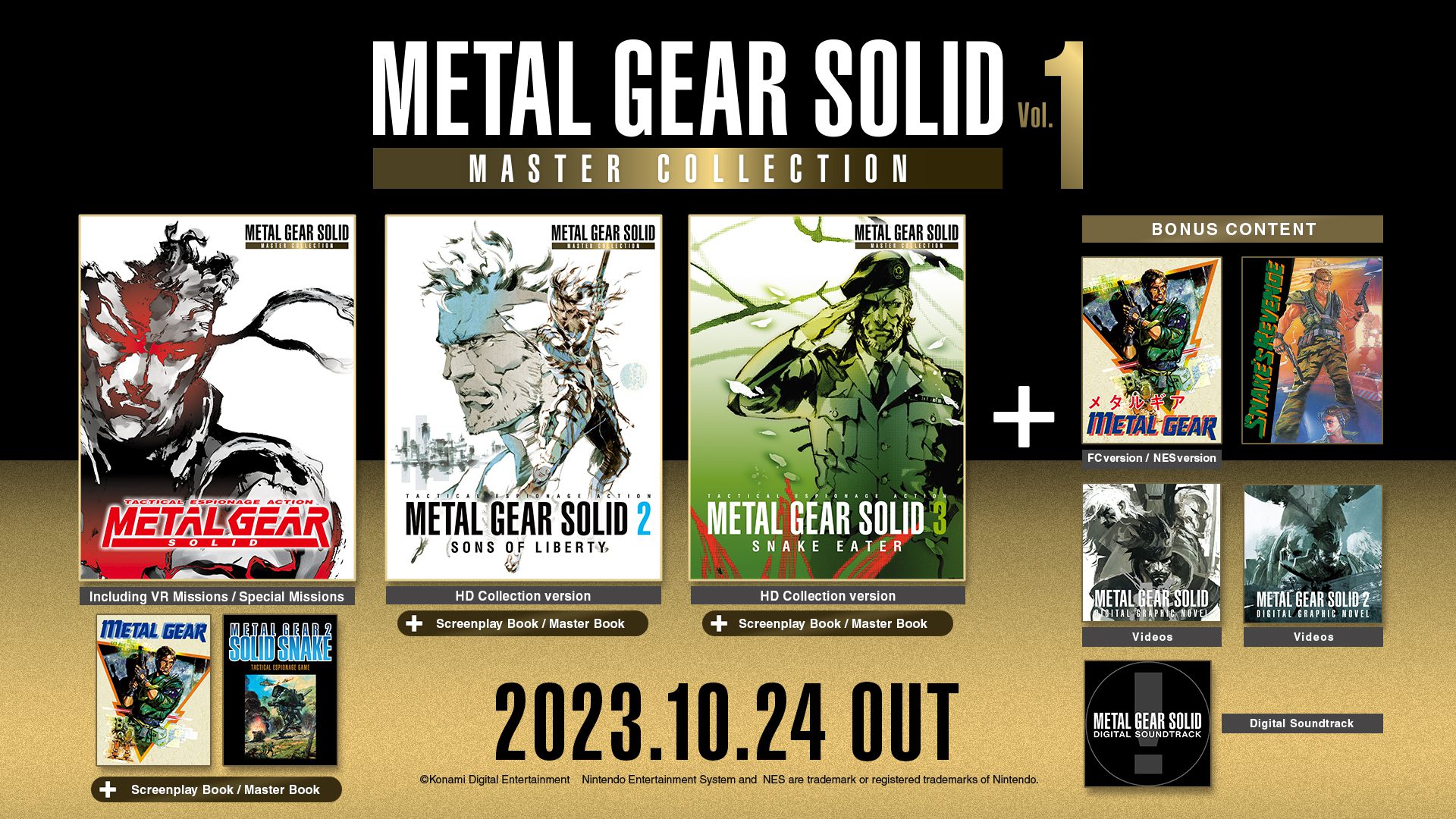 Konami Releases METAL GEAR SOLID: MASTER COLLECTION Vol. 1 for Nintendo Switch, PlayStation, and Xbox