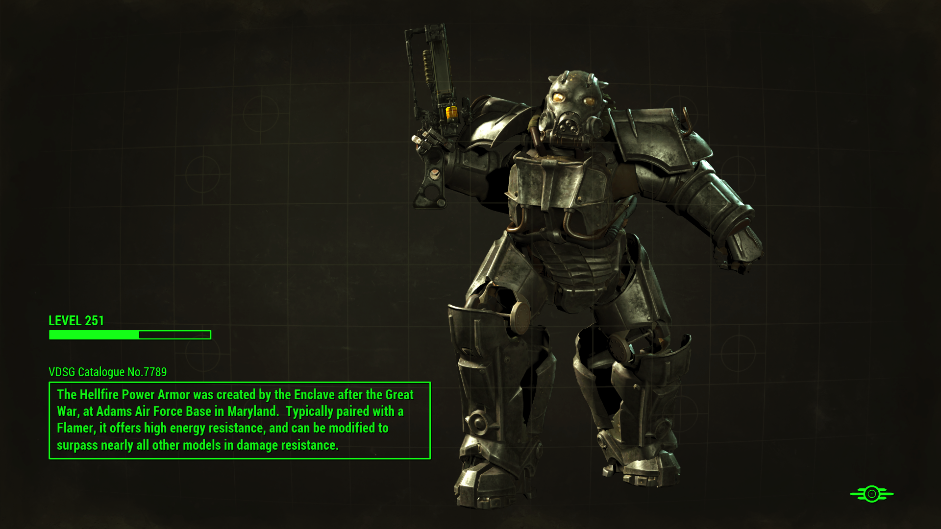 Fallout 4 درع Hellfire Power Armor
