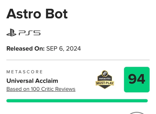 Astro Bot Metacritic