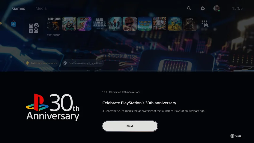 PS5 30th Anniversary Update