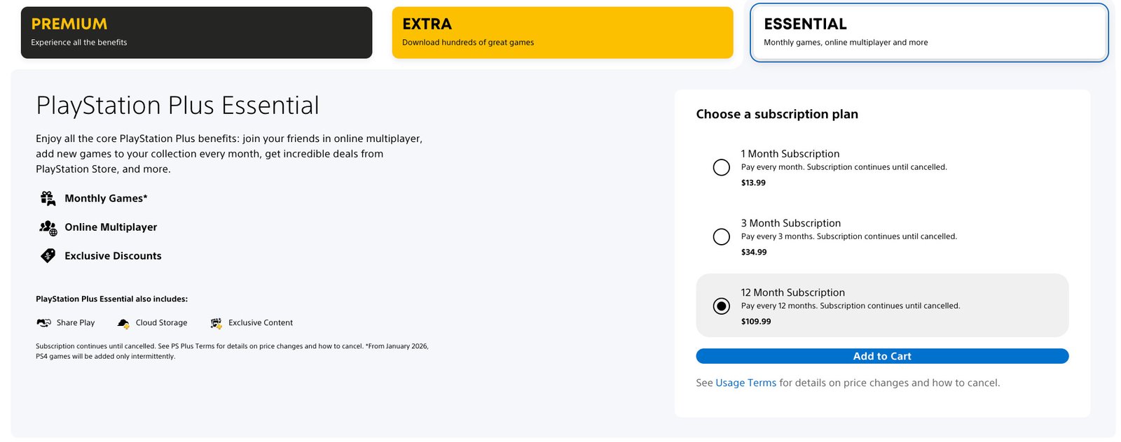 أسعار PlayStation Plus
