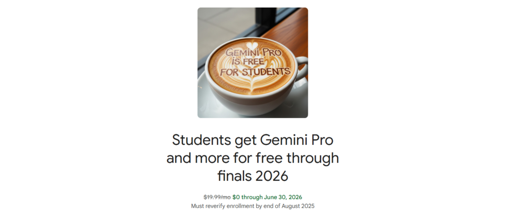 Google One student offer