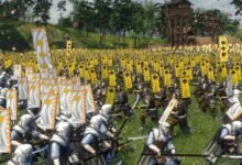 وحدات عسكرية في معركة من Total War Shogun 2 في لقطة رسمية من الإصدار الأصلي