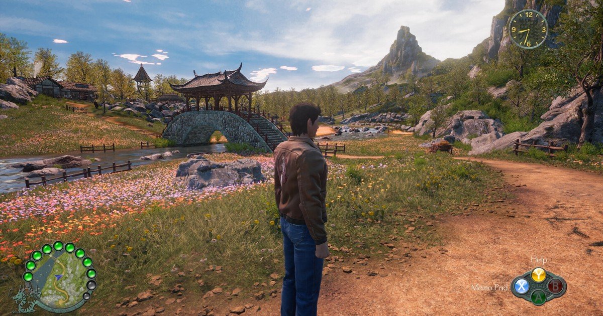 لقطة رسمية من Shenmue III Enhanced في بيئة ريفية