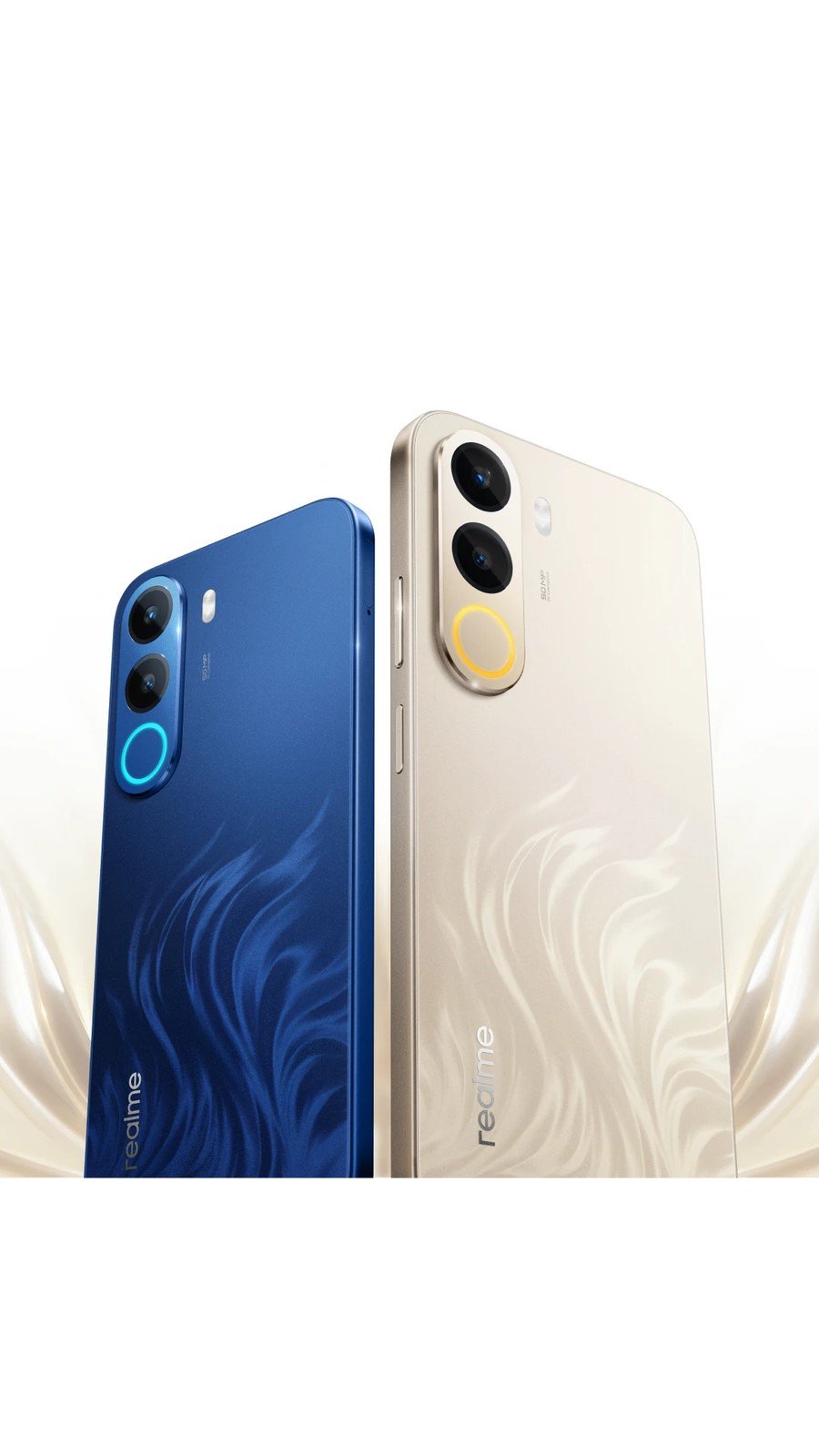 هاتف realme C100x الرسمي من ريلمي بألوانه الزرقاء والذهبية
