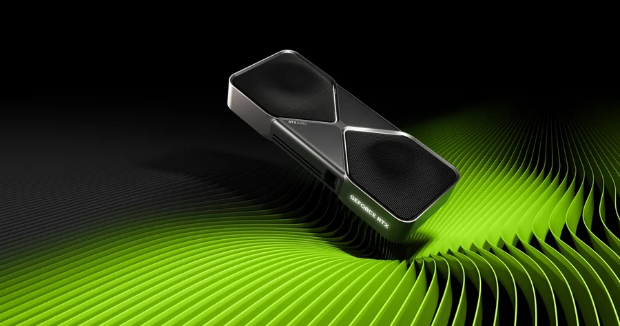 بطاقة GeForce RTX 5090 من الصورة الرسمية لغرفة أخبار إنفيديا