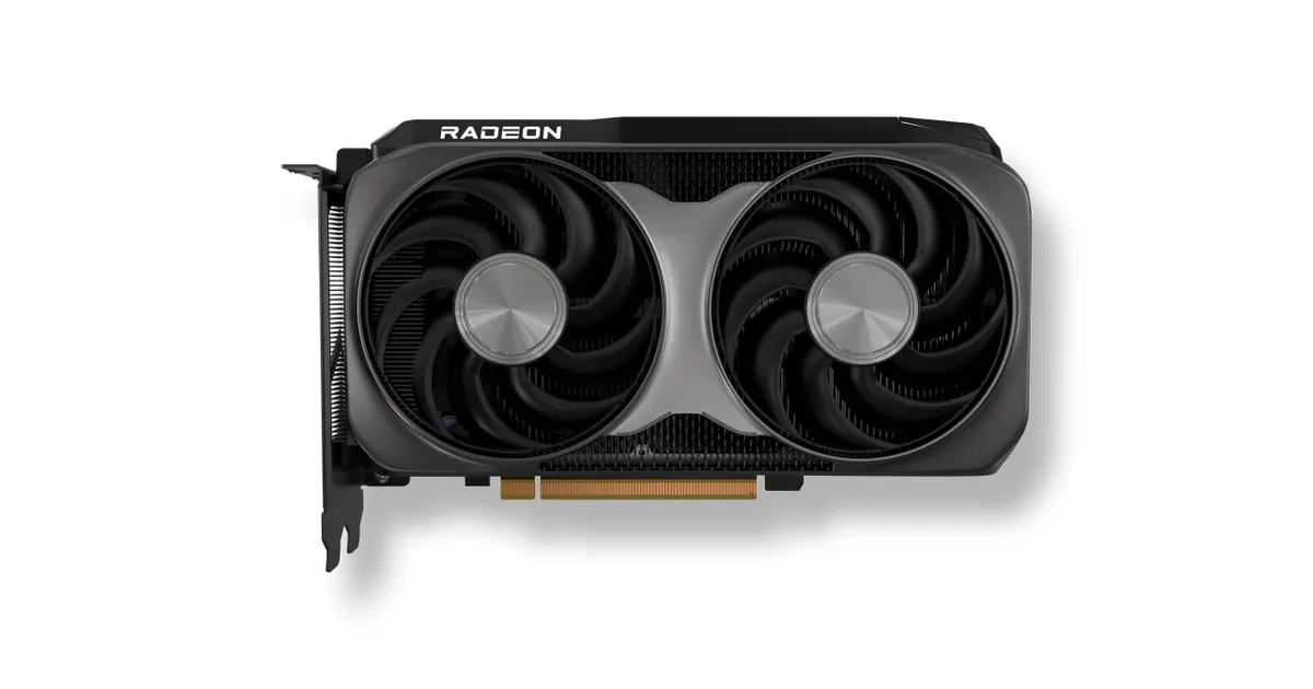 RTX 5060 أم RX 9060: رسم توضيحي رسمي لبطاقة Radeon بمروحتين
