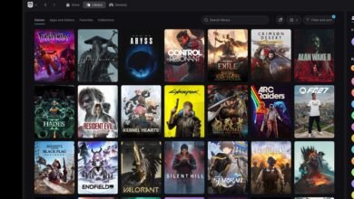 واجهة مكتبة الألعاب في النسخة التجريبية الجديدة من مشغل Epic Games