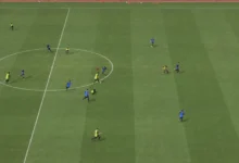 تطوير اللاعبين في FC 27: لقطة مباراة تدريبية من اللعبة