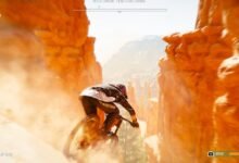 لقطة رسمية لركوب الدراجة في Riders Republic بين المنحدرات