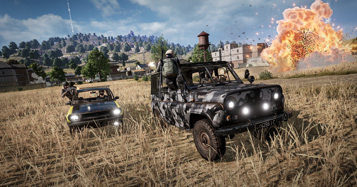 مطاردة بمركبات وانفجار في لقطة من لعبة PUBG وليست من المسلسل