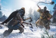 مواجهة قتالية في منطقة ثلجية من Assassin’s Creed Valhalla