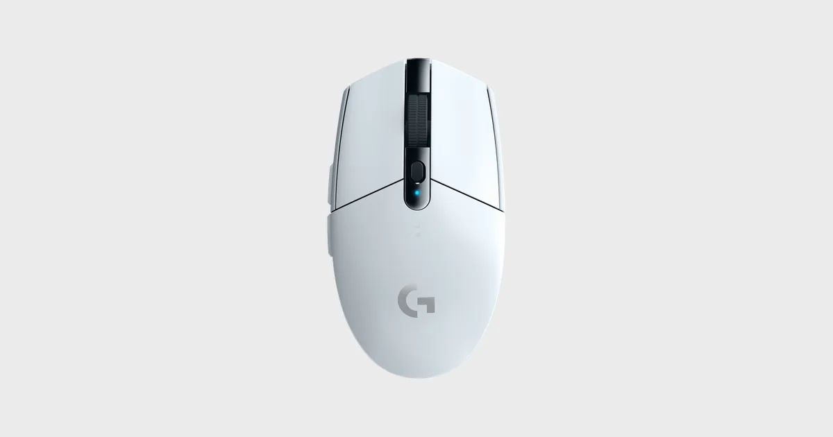 أفضل ماوس جيمنج: Logitech G305 الأبيض من الأعلى