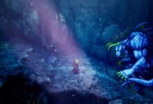 مشهد استكشاف داخل كهف من Final Fantasy Resonance