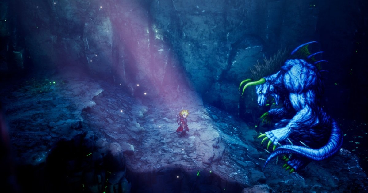 مشهد استكشاف داخل كهف من Final Fantasy Resonance