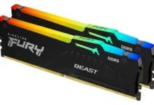 تركيب رام 8 مع 16: وحدتا ذاكرة مكتبية DDR5 من Kingston FURY Beast RGB