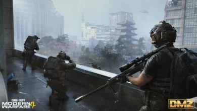 جنود مسلحون يراقبون مدينة في صورة رسمية لطور DMZ من Modern Warfare 4