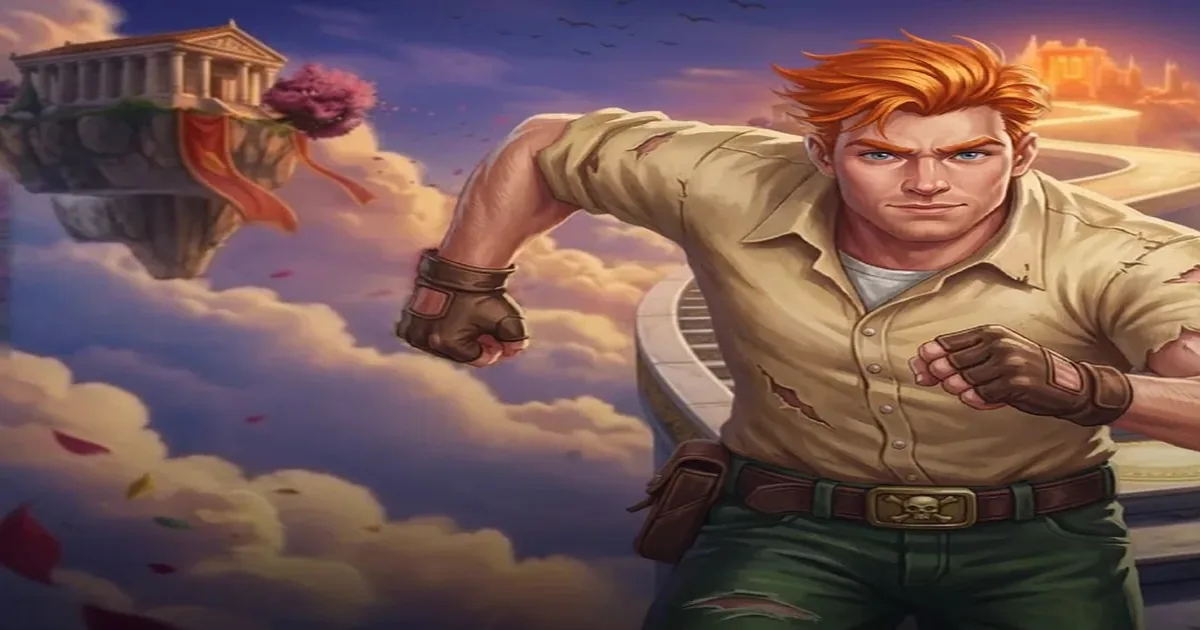 المتسابق Guy Dangerous يعدو على مسار معبد في السماء في لعبة Temple Run 2