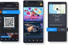 ثلاث شاشات من تطبيق Steam Mobile تعرض رمز Steam Guard وطلب موافقة على تسجيل دخول جديد