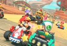 سباق بين شخصيات Mario Kart World في صورة رسمية من نينتندو