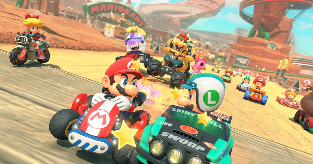 سباق بين شخصيات Mario Kart World في صورة رسمية من نينتندو